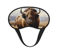 Masque pour les yeux léger et universel en forme de troupeau de bison d'Amérique du Nord : idéal pour les voyages, les siestes au bureau et le travail par quart de travail. Fournit un environnement de