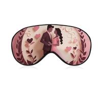 Masque pour les yeux Love Paper Cut - Masque de sommeil latéral léger - Masque de sommeil avec coussinet nasal et bande élastique pour enfants, femmes et hommes
