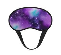 Masque pour les yeux Magic Galaxy Sky Violet Imprimé Doux Lavable Confortable Pour Dormir Voyage Maison Hôtel Avion Camping