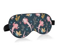 Masque pour les yeux, masque de sommeil doux et confortable, léger et amusant Axolotl Blackout Eye Cover Travel Sleep Yoga Nap Blocks Light pour femmes hommes