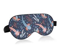 Masque pour les yeux, masque de sommeil doux et confortable, léger et amusant Axolotl Blackout Eye Cover Travel Sleep Yoga Nap Blocks Light pour femmes hommes