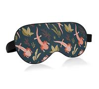 Masque pour les yeux, masque de sommeil doux et confortable, léger et amusant Axolotl Blackout Eye Cover Travel Sleep Yoga Nap Blocks Light pour femmes hommes