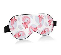 Masque pour les yeux, masque de sommeil doux et confortable, léger et amusant Axolotl Blackout Eye Cover Travel Sleep Yoga Nap Blocks Light pour femmes hommes
