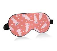 Masque pour les yeux, masque de sommeil doux et confortable, léger et mignon Axolotl Blackout Eye Cover Travel Sleep Yoga Nap Blocks Light pour femmes hommes