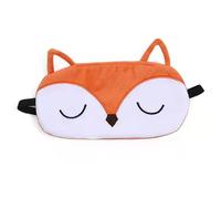 Masque pour les yeux mignon 20 x 10 cm motif renard endormi pour enfants et adultes avec sangle de tête résistant à la lumière confortable en polyester et coton pour dormir faire la sieste
