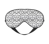Masque pour les yeux mignon bébé pingouins esquisse respirant réglable ombrage efficace pour dormir avec sangle élastique