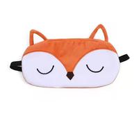 Masque pour les yeux mignons 8x4 pouces Sleepy Fox Design Eye Mask for Kids Adults with Head Strap Lightproof confortant Coton Polyester confortable pour dormir, Siexer