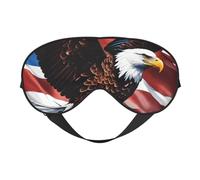 Masque pour les yeux motif aigle avec drapeau américain, masque de sommeil soyeux pour homme et femme, pour le sommeil et la relaxation