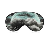 Masque pour les yeux motif arbre noir étoilé pour homme et femme, respirant et réglable, masque de sommeil ultra doux, bandeau de voyage léger pour avion, sieste, sommeil nocturne