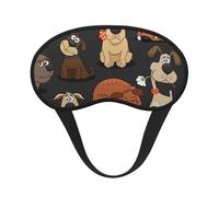 Masque pour les yeux motif chien Corgi doux lavable confortable pour dormir voyage maison hôtel avion camping