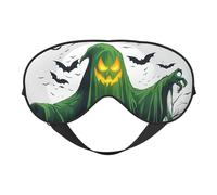 Masque pour les yeux motif fantôme vert horreur Halloween citrouille extérieur voyage élégant réglable sommeil camping méditation relaxation