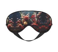 Masque pour les yeux motif papillon qui s'embrasse, bloque parfaitement la lumière, parfait pour les femmes et les hommes, bandeau doux et confortable pour les voyages