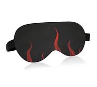 Masque pour les yeux noir fluorescent rouge flamme froide pour le voyage avec bande élastique réglable occultante soins de la peau pour dormir nuit