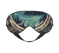 Masque pour les yeux « Not All Who Wander are Lost » - 1 masque pour les yeux à imprimé - Doux et occultant - Pour homme et femme - Nuit complète - Voyage