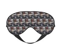 Masque pour les yeux occultant doux à double usage avec motif de chat et imprimé tigre