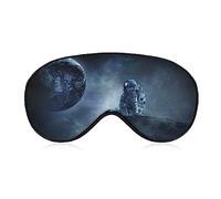 Masque pour les yeux occultant fantaisie, Spaceman On The Edge of The Rock Masques de sommeil Masque de sommeil Masque pour les yeux bandés avec sangle réglable pour hommes femmes adolescents garçon