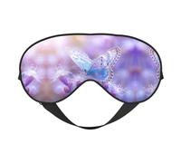 Masque pour les yeux papillon bleu pour dormir, masque de sommeil bloquant parfaitement la lumière pour les femmes et les hommes, bandeau doux et confortable pour les voyages