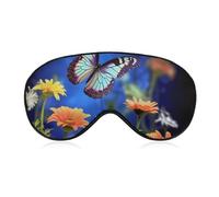 Masque pour les yeux papillon et fleur, masque de sommeil latéral léger, masque de sommeil, coussinet nasal et bande élastique pour enfants, femmes et hommes