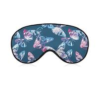 Masque pour les yeux papillon papillons avec sangle réglable pour hommes et femmes nuit sommeil voyage sieste
