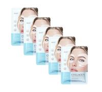 Masque pour les yeux, patchs contour des yeux au collagène pour les yeux gonflés et les cernes, complexe de bio-collagène et de peptides et masque pour les yeux à la vitamine C (5 Pairs)