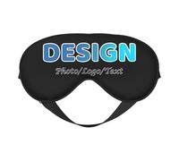 Masque pour les yeux personnalisé, ajoutez votre image et votre texte à l'ombre du sommeil Masque pour les yeux occultant avec sangle ajustable pour une nuit complète de sommeil, de voyage et de siest