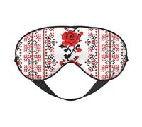 Masque pour les yeux polyvalent avec broderie ukrainienne - Couverture complète - Léger et respirant - Pour voyage, camping