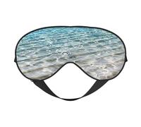 Masque pour les yeux polyvalent avec impression d'eau de mer transparente, couverture complète, aide au sommeil, léger, respirant, voyage, camping