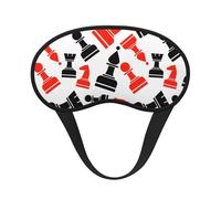 Masque pour les yeux pour adultes et enfants avec motif d'échecs pour voyage, maison, hôtel, avion, camping, aide au sommeil
