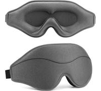 Masque Pour Les Yeux Pour Dormir Masque de sommeil 3D for hommes et femmes, en mousse à mémoire forme douce, bandeau for les yeux, avec sangle ajustable, idéal for dormir sur le côté(Gray)