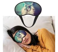 Masque pour les yeux pour dormir - Respirant - Bloque la lumière - Attrape-rêves blanc - Bandeau doux et confortable pour la nuit - Pour homme et femme - Pour la sieste à la maison