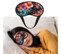 Masque pour les yeux pour dormir - Respirant - Bloque la lumière - Belle fleur d'hibiscus - Bandeau doux et confortable pour la nuit - Pour homme et femme - Pour la sieste à la maison