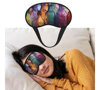 Masque pour les yeux pour dormir - Respirant - Bloque la lumière - Bouteille en verre coloré - Bandeau doux et confortable pour la nuit - Pour homme et femme - Pour la sieste à la maison