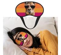 Masque pour les yeux pour dormir - Respirant - Bloque la lumière - Camel portant des lunettes de soleil - Bandeau doux et confortable pour la nuit - Pour homme et femme - Pour la sieste à la maison