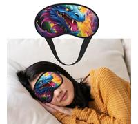 Masque pour les yeux pour dormir - Respirant - Bloque la lumière - Coloré des dragons - Masque de nuit doux et confortable - Pour homme et femme - Pour la sieste à la maison
