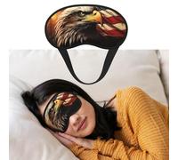 Masque pour les yeux pour dormir - Respirant - Bloque la lumière - Drapeau et aigle nuit - Doux et confortable - Pour homme et femme - Pour la sieste à la maison
