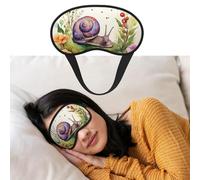 Masque pour les yeux pour dormir - Respirant - Bloque la lumière - Joli masque de nuit en forme d'escargot - Doux et confortable - Pour homme et femme - Pour la sieste à la maison