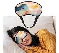 Masque pour les yeux pour dormir - Respirant - Bloque la lumière - Masque de nuit à l'aquarelle - Doux et confortable - Pour homme et femme - Pour la sieste à la maison