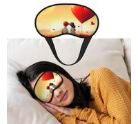 Masque pour les yeux pour dormir - Respirant - Bloque la lumière - Masque de nuit pour couple d'amour - Doux et confortable - Pour homme et femme - Pour la sieste à la maison