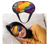 Masque pour les yeux pour dormir - Respirant - Bloque la lumière - Masque de sommeil coloré - Éclaboussures de peinture - Masque de nuit doux et confortable - Pour homme et femme - Pour la sieste à la
