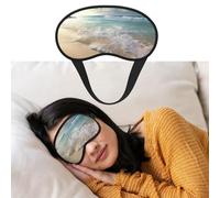 Masque pour les yeux pour dormir - Respirant - Bloque la lumière - Masque de sommeil serein pour la nuit côtière - Doux et confortable - Pour homme et femme - Pour la sieste à la maison