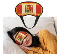 Masque pour les yeux pour dormir - Respirant - Bloque la lumière - Motif drapeau espagnol - Doux et confortable - Pour homme et femme - Pour la sieste à la maison