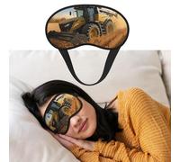 Masque pour les yeux pour dormir - Respirant - Bloque la lumière - Motif tracteur agricole - Pour la récolte de nuit - Doux et confortable - Pour homme et femme - Pour la sieste à la maison