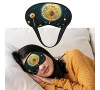 Masque pour les yeux pour dormir - Respirant - Bloque la lumière - Pissenlits la nuit - Bandeau doux et confortable - Pour homme et femme - Pour la sieste à la maison