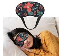 Masque pour les yeux pour dormir - Respirant - Bloque la lumière - Simple - Petite fleur - Masque de nuit doux et confortable - Pour homme et femme - Pour la sieste à la maison