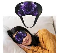 Masque pour les yeux pour dormir - Respirant - Bloque la lumière - Violet - Améthyste - Doux et confortable - Pour homme et femme - Pour la sieste à la maison