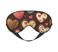 Masque pour les yeux pour dormir, Saint Valentin, amour, chocolat, masque de sommeil avec sangle réglable