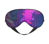 Masque pour les yeux réglable avec imprimé champignon magique pour le camping, la méditation, la relaxation