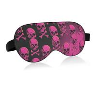 Masque pour les yeux réglable haute résilience remplissage intérieur pause | Masque pour les yeux avec tête de mort et os croisés, impression sur un seul côté, sans pression sur le pont du nez