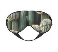 Masque pour les yeux respirant avec imprimé cactus alpaga - Idéal pour le camping, la méditation, le yoga