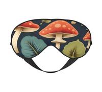 Masque pour les yeux respirant avec imprimé champignon magique pour le camping, la méditation, le yoga